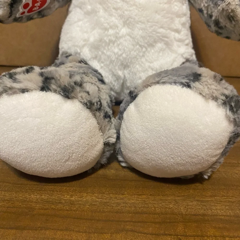 Build A Bear Workshop Plush Snow Leopard Grey Black White Stuffed Animal